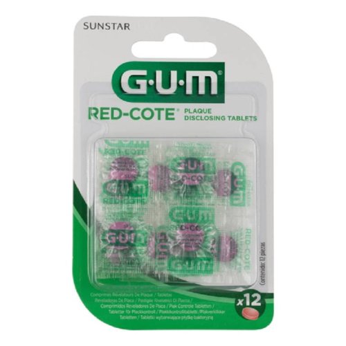 Przejdź do produktu GUM RED COTE Tabletki do wybarwiania płytki nazębnej 3x4szt.