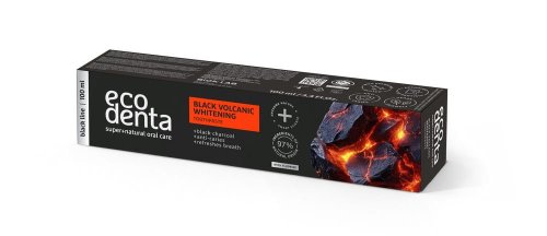 Przejdź do produktu ECODENTA Black line - VOLCANIC MINERALS - czarna pasta do zębów WYBIELAJĄCA z minerałami wulkanicznymi 100ml