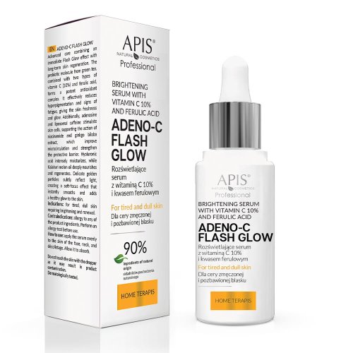 Przejdź do produktu Apis ADENO-C Flash Glow HOME TERAPIS Rozświetlające serum do twarzy z witaminą C i kwasem ferulowym 30ml