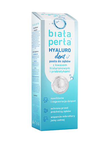 Przejdź do produktu Biała Perła Regenerująca pasta do zębów HYALURO dent 75ml
