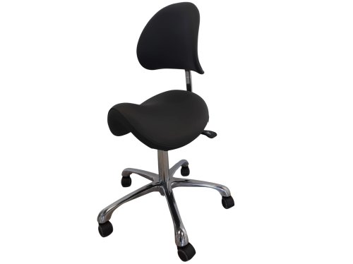 Przejdź do produktu Taboret typu siodło z oparciem ANTRACYT