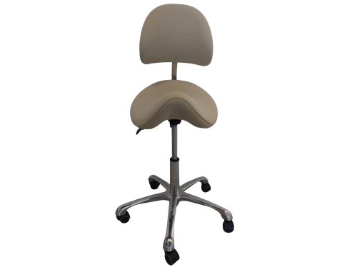 Przejdź do produktu Taboret typu siodło z oparciem BEŻ