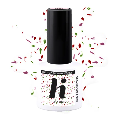 Przejdź do produktu hi hybrid Top No Wipe Red Fireworks #02 - 5ml