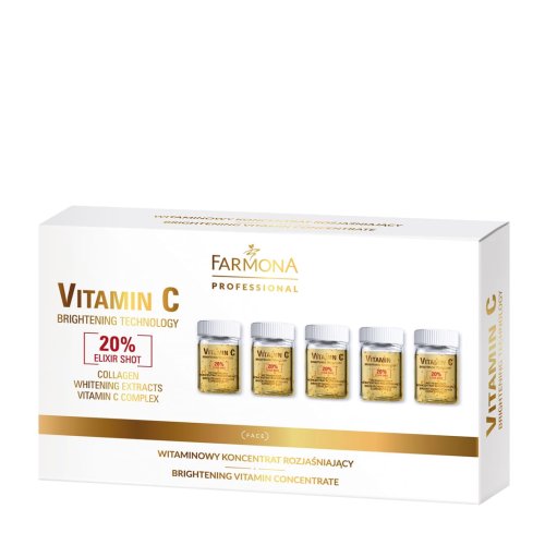 Przejdź do produktu Farmona VITAMIN C Witaminowy koncentrat rozjaśniający 5x5ml