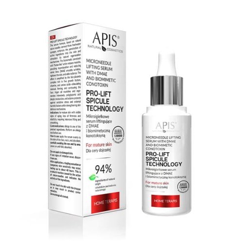 Przejdź do produktu Apis PRO-LIFT SPICULE TECHNOLOGY Home TerApis Mikroigiełkowe serum liftingujące z DMAE i biomimetyczną konotoksyną  30 ml