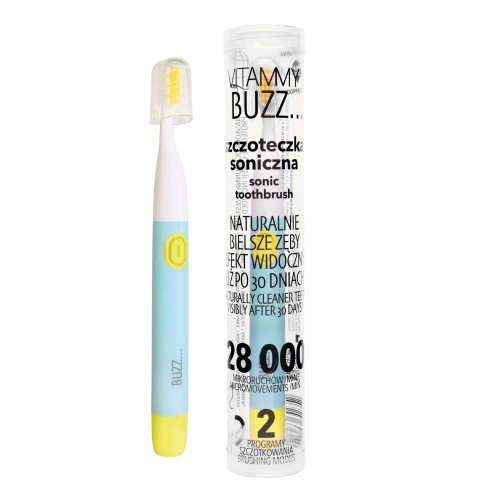 Przejdź do produktu VITAMMY BUZZ MIĘTOWO CYTRYNOWA Szczoteczka soniczna do zębów, 2 tryby szczotkowania