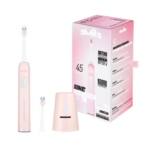 Przejdź do produktu VITAMMY SMILS POWDER PINK Szczoteczka soniczna do zębów z funkcją kontroli nacisku