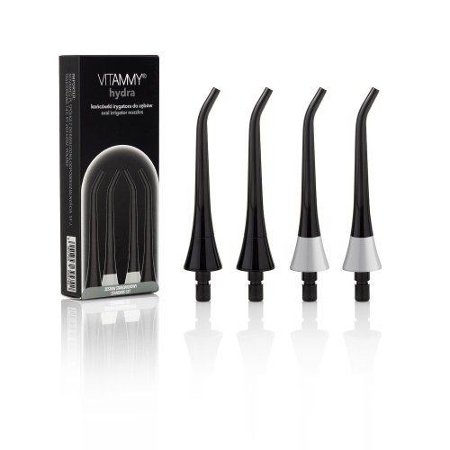 Przejdź do produktu VITAMMY HYDRA CZARNE Końcówki do irygatora, precyzyjne czyszczenie, 4 szt.
