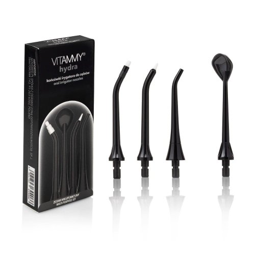 Przejdź do produktu VITAMMY HYDRA CZARNE Końcówki do irygatora, wielofunkcyjne, 4 szt.