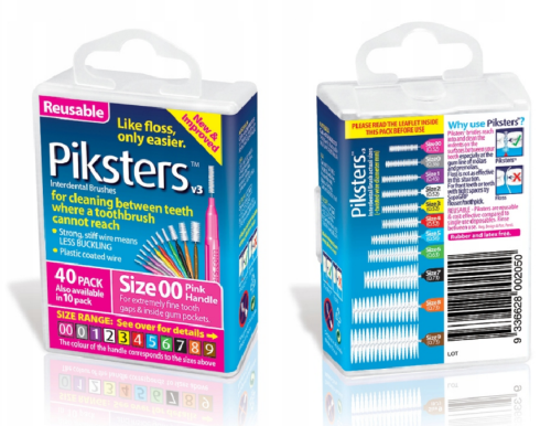 Przejdź do produktu PIKSTERS Regular szczoteczki międzyzębowe 40 szt. BOX Size 4