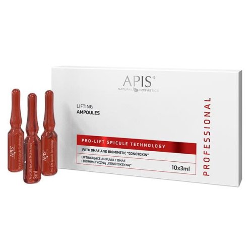 Przejdź do produktu Apis PRO-LIFT SPICULE TECHNOLOGY Liftingujące ampułki z DMAE i biomimetyczną „konotoksyną”  10x3 ml