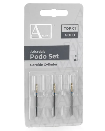 Przejdź do produktu Arkada’s Podo Set Top 01 Gold (frez walec węglik) 3szt