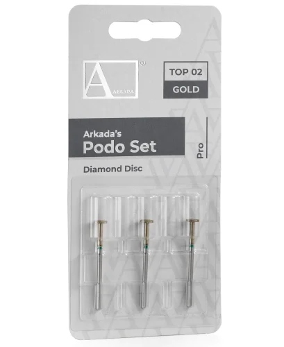 Przejdź do produktu Arkada’s Podo Set Top 02 Gold (frez tarczka) 3 szt