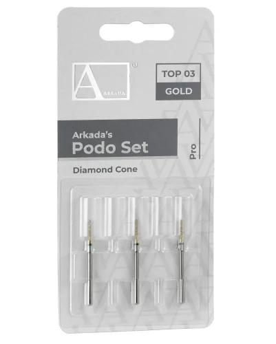 Przejdź do produktu Arkada’s Podo Set Top 03 Gold (frez szczelinowiec) 3 szt