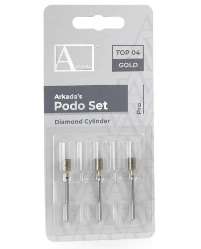 Przejdź do produktu Arkada’s Podo Set Top 04 Gold (frez walec diamentowy) 3 szt