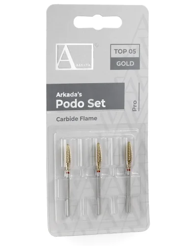 Przejdź do produktu Arkada’s Podo Set Top 05 Gold (frez płomyk) 3 szt