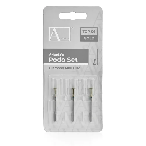 Przejdź do produktu Arkada’s Podo Set Top 6 GOLD (tarczka 5 mm) 3 szt