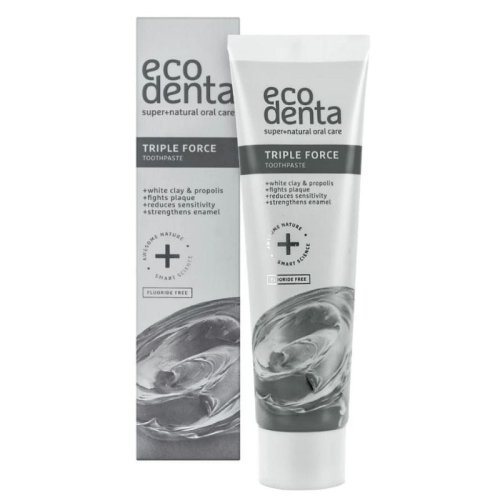 Przejdź do produktu ECODENTA Expert Line - Pasta do zębów POTRÓJNY EFEKT z białą glinką, propolisem i TEAVIGO 100 ml