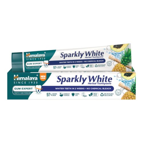 Przejdź do produktu HIMALAYA Herbals Sparkly-White 75ml - ziołowa pasta wybielająca do zębów