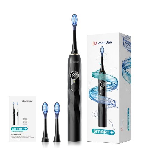 Przejdź do produktu Meriden szczoteczka soniczna Smart+ Black z wyświetlaczem LED - 5 trybów mycia