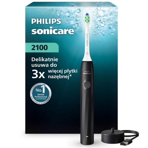 Przejdź do produktu SONICARE Philips Szczoteczka 2100 Series BLACK - czarna HX4021/02