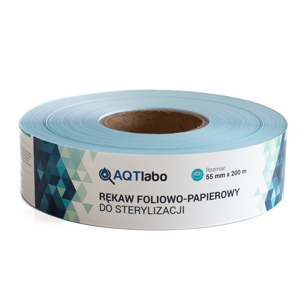 Przejdź do produktu Rękaw papierowo-foliowy do sterylizacji 5,5 cm x 200 m AQTlabo
