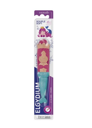 Przejdź do produktu Elgydium Szczoteczka do zębów dla dzieci od 2 do 6 lat Mermaid - SYRENKA - POCKET - podróżna