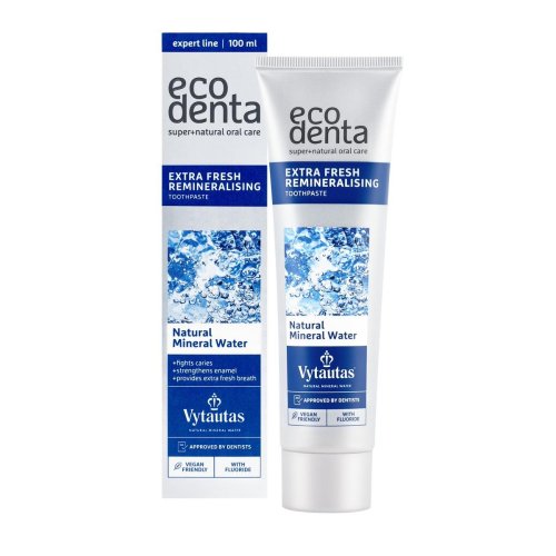 Przejdź do produktu ECODENTA PASTA expert line EXTRA FRESH REMINERALISING 100ml z wodą mineralną