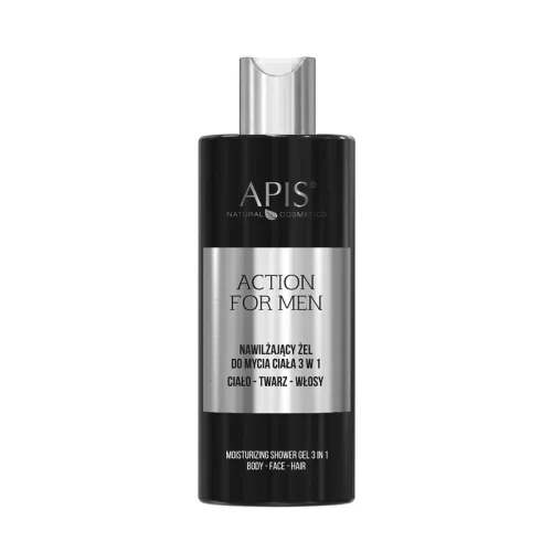 Przejdź do produktu Apis ACTION FOR MEN - Nawilżający żel do mycia ciała 3w1  500 ml 
