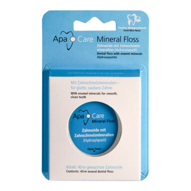 Przejdź do produktu APACARE Mineral Floss 40m - taśma dentystyczna z hydroksyapatytem i fluorem