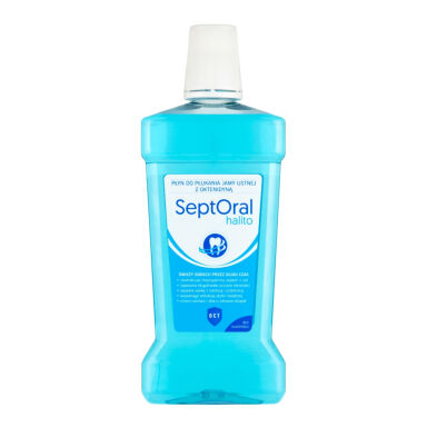 Przejdź do produktu SEPTORAL Halito 500ml - płyn do płukania jamy ustnej z okteidyną na nieświeży oddech