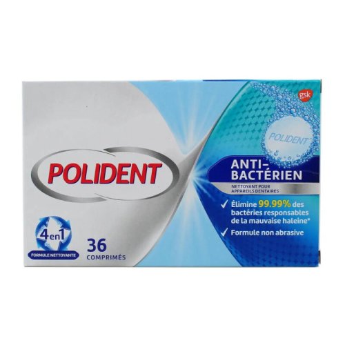 Przejdź do produktu POLIDENT Anti-Bacterial 36szt. - antybakteryjne tabletki do czyszczenia protez zębowych