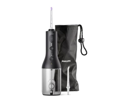 Przejdź do produktu SONICARE IRYGATOR POWER FLOSSER 3000BLACK HX3826/33 BEZPRZEWODOWY (2 programy, 3 poz.intens, torba podróżna, 2x końcówka)