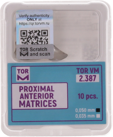 Przejdź do produktu Matryce i łyżeczki do odbudowy przednich zębów - zestaw 10 szt. 0,050 mm (2.387)