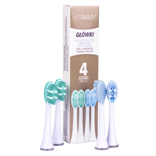 Przejdź do produktu Vitammy końcówki do szczoteczki PLATINUM  4szt.