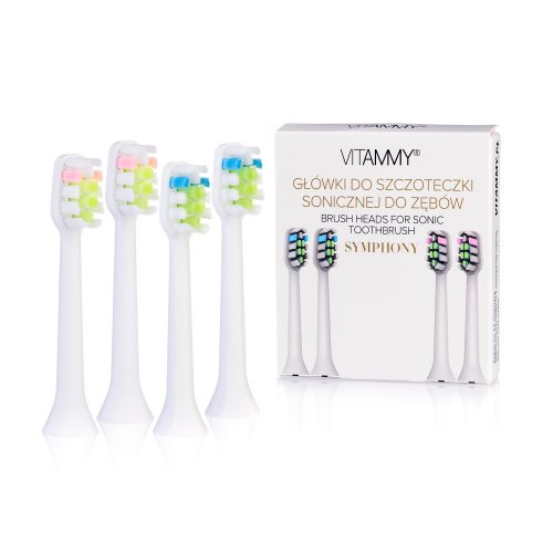 Przejdź do produktu Vitammy końcówki do szczoteczki Symphony - white 4szt.