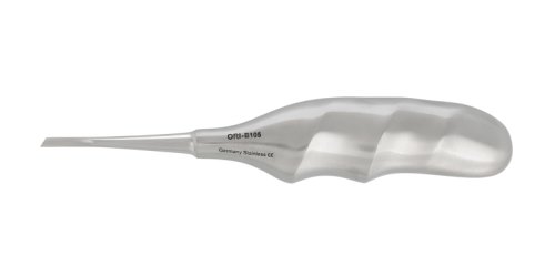 Przejdź do produktu ROY-B105, DŹWIGNIA KORZENIOWA BEIN Z PROFILOWANĄ RĄCZKĄ - PROSTA ŚCIĘTA, PRAWA (SZER. 3 MM)