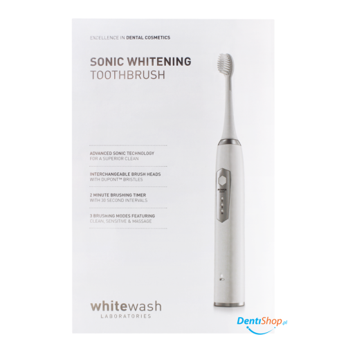 Przejdź do produktu Whitewash Sonic Whitening SW2000 - Szczoteczka soniczna z 3 końcówkami