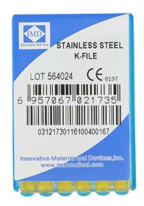 Przejdź do produktu Pilniki kanałowe stalowe (op.6szt.) dł. 25 mm - K-File 20