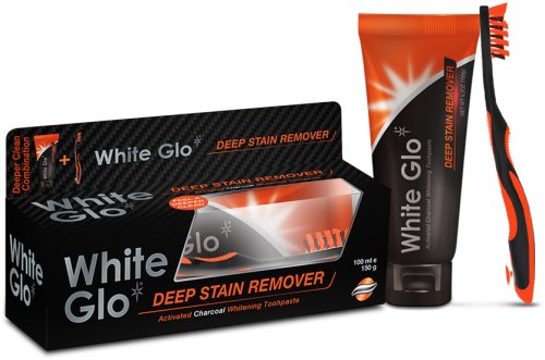 Przejdź do produktu White Glo Deep Stain Charcoal - Wybielająca pasta do zębów z węglem 100 ml