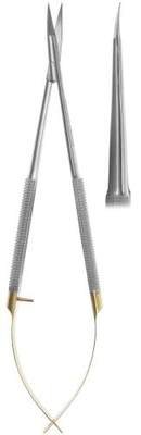 Przejdź do produktu  Nożyczki Barraquer TC z wkładką z węglika spiekanego wygięte 14,5cm