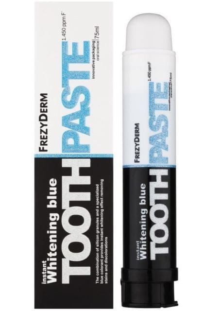 Отбеливающая зубная паста Frezyderm Instant Whitening Blue, 1450 ppm фтора, 75 мл