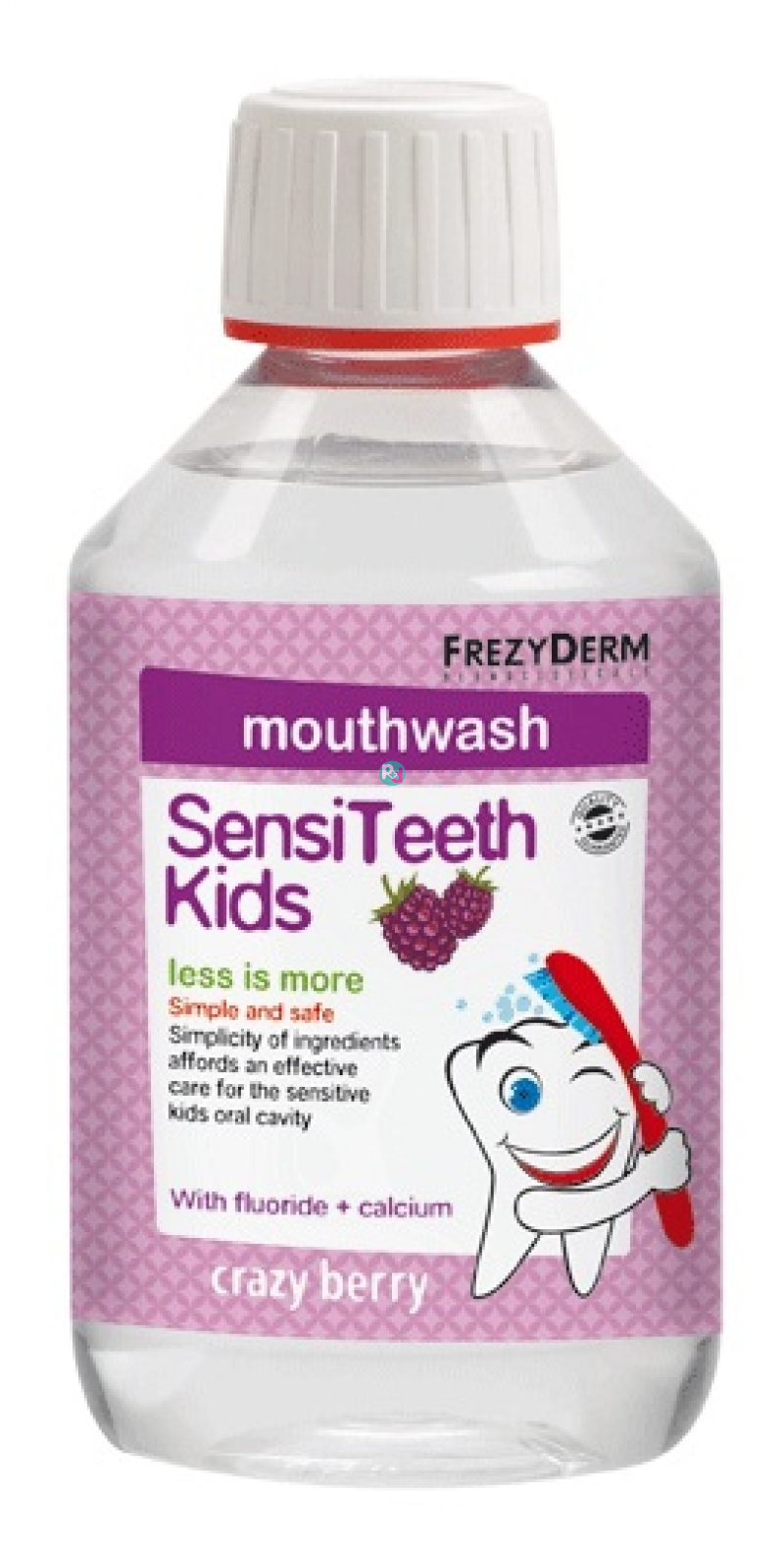 Ополаскиватель для полости рта для детей Frezyderm SensiTeeth Kids, реминерализующий, ягодный, от 3 лет, 250 мл