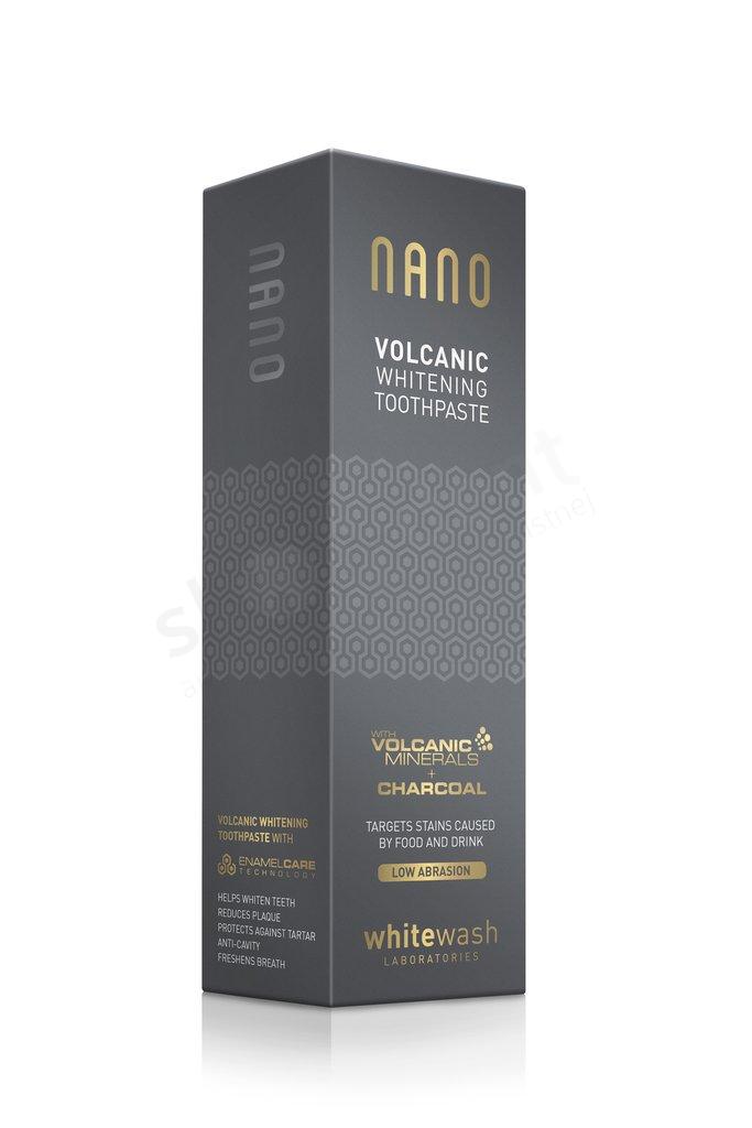 Зубная паста Whitewash Nano Volcanic Whitening, отбеливающая, с активированным углём и вулканическими минералами, 75 мл