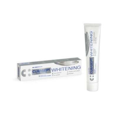 Отбеливающая зубная паста Curasept Whitening, против пигментных пятен, с 12 лет, 75 мл