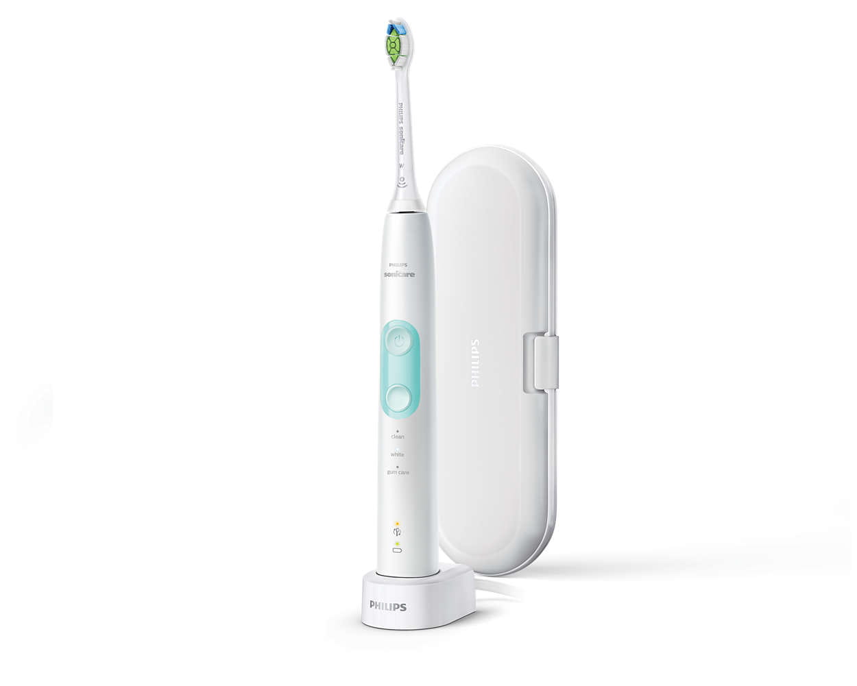 Звуковая зубная щётка Philips Sonicare ProtectiveClean 5100 HX6857 White, насадка W2 Optimal White