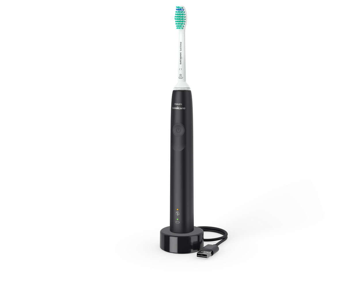 Звуковая зубная щётка Philips Sonicare 3100 Series HX3671 Black, с датчиком давления