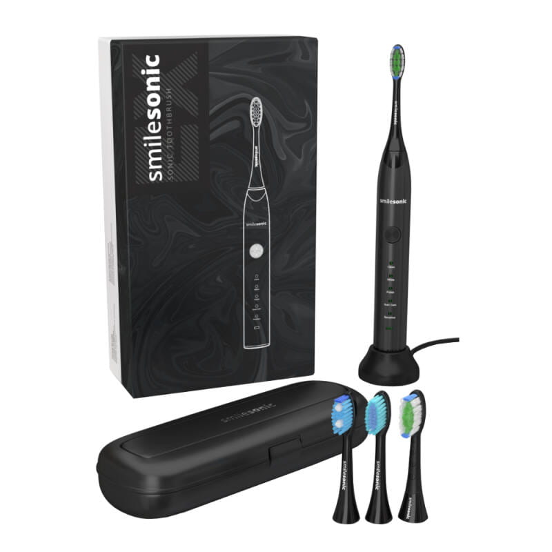 Звуковая зубная щётка SmileSonic EX Black, 48 000 движений в минуту