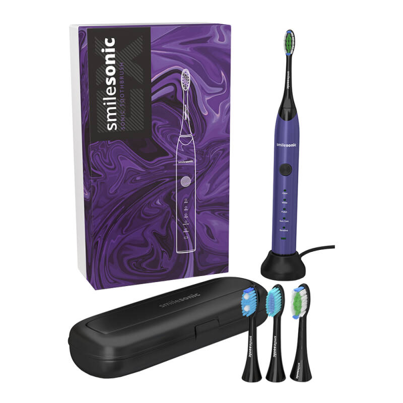 Звуковая зубная щётка SmileSonic EX Purple, 48 000 движений в минуту