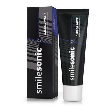 Зубная паста SmileSonic Carbon White, чёрная отбеливающая, для звуковых щёток, 75 мл